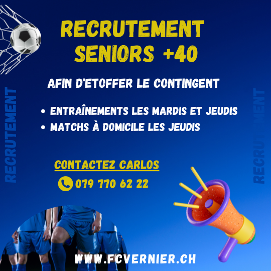 Recrutement Seniors +40