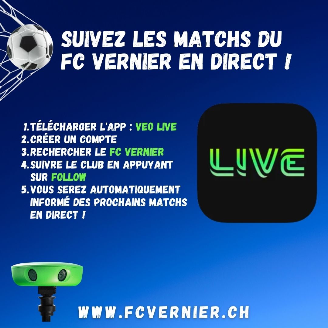 Suivez les match du Fc Vernier !