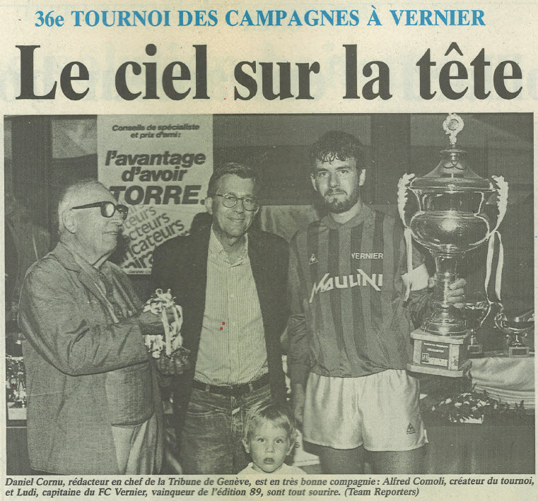 Vainqueurs du tournoi des campagnes à Vernier en 1989